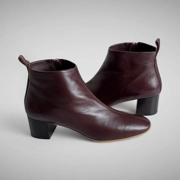 NIB Everlane Ankle Day Boot Woman's 11 Ankle Burgundy Soft Italian Leather - Picture 13 of 13